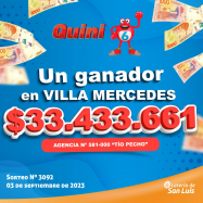 ¡Premio en Siempre Sale de Quini 6 en Villa Mercedes!